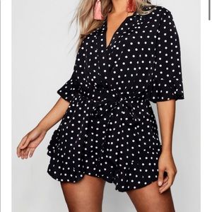 Polka Dot Wrap Romper